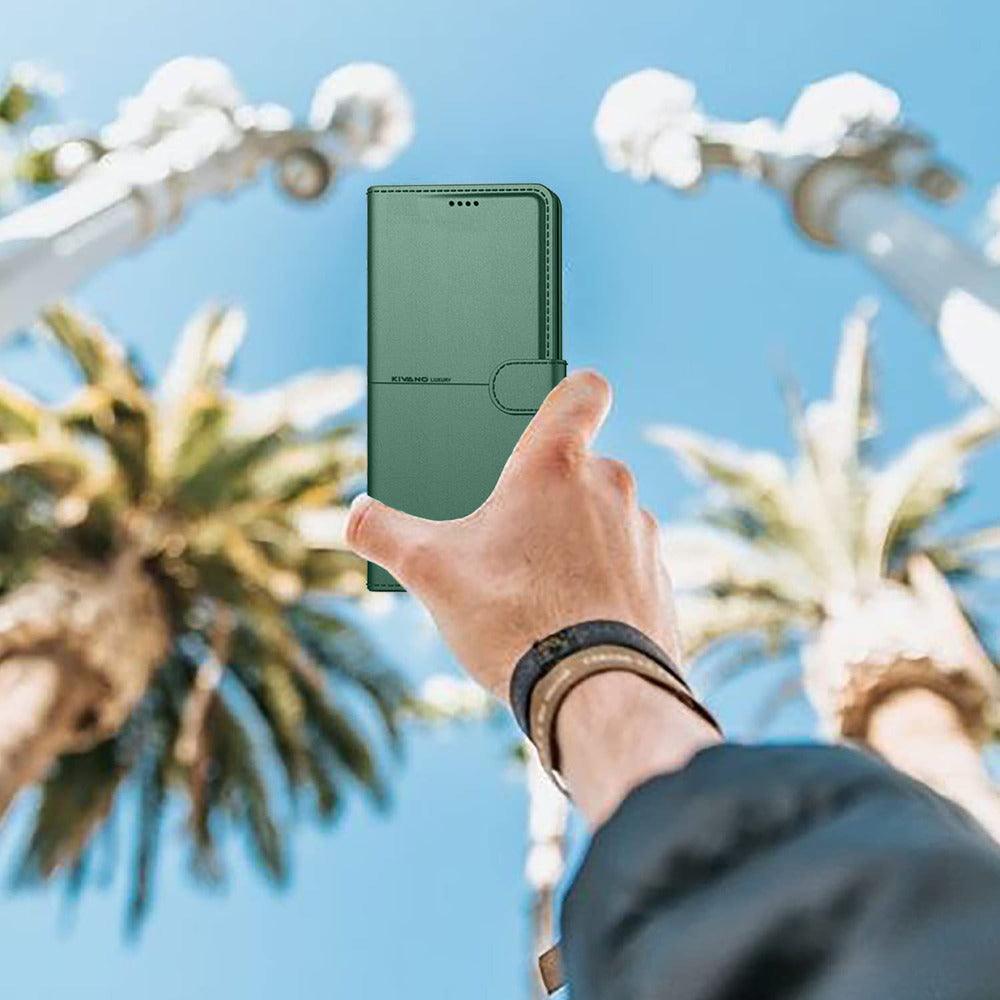 Kivano Compatible with Motorola edge 50 fusion Flip Cover | Leather Finish | Inside Pockets & Inbuilt Stand - Aibex